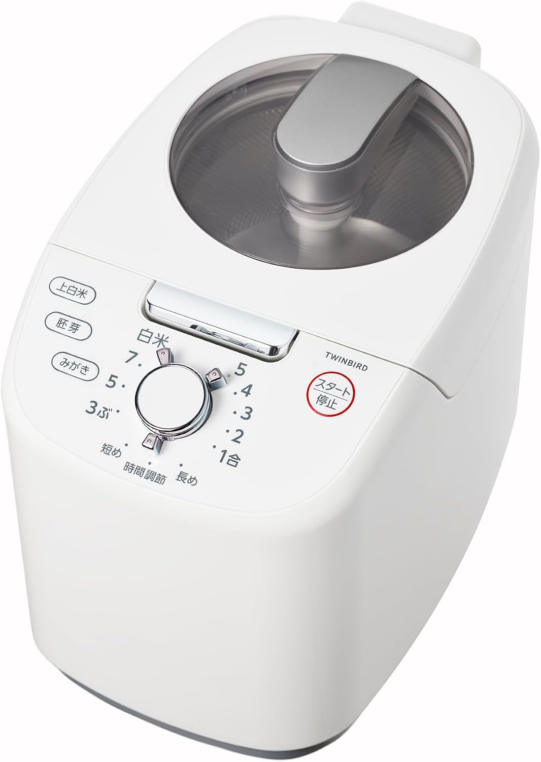 Detalle de TWINBIRD 精米御膳 EMR-EG55W 家庭用精米機 5合・かくはん式・分づき調整