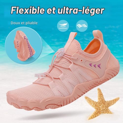 Detalle de Chaussures Aquatiques Hanani - Séchage rapide, unisexes, accessoire essentiel pour plage et activités nautiques
