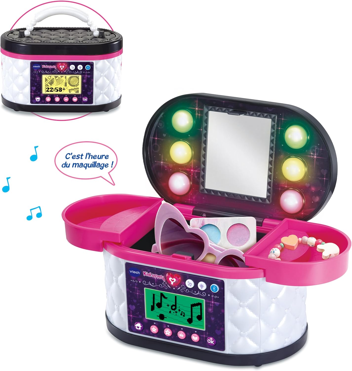 Thumbnail 1 de VTech KidiSecrets Ma Mallette Beauté Magique Noire – boîte secrète avec code, miroir LED et Bluetooth