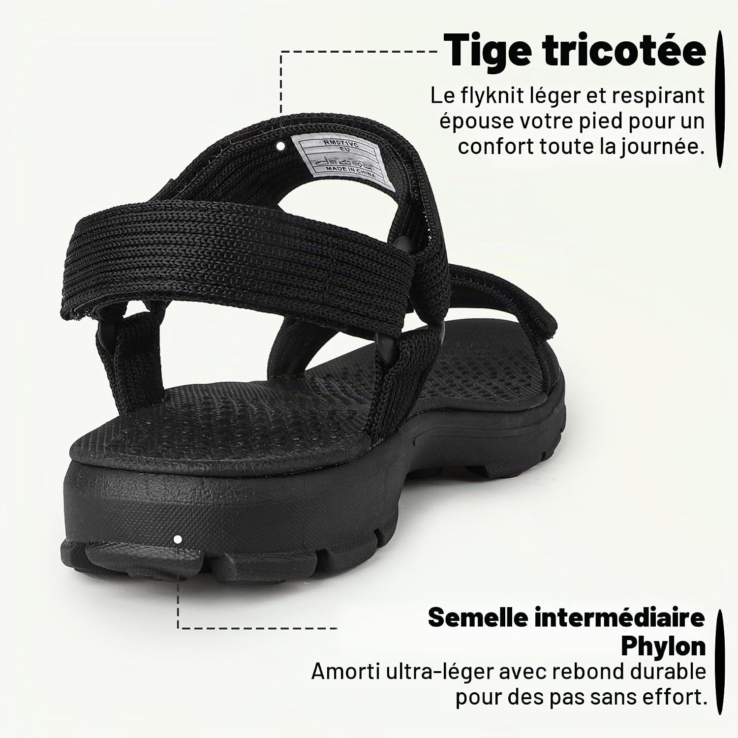 Detalle de riemot Sandales Sport Femme/Homme – Sandale Extérieures Léger et Antidérapante