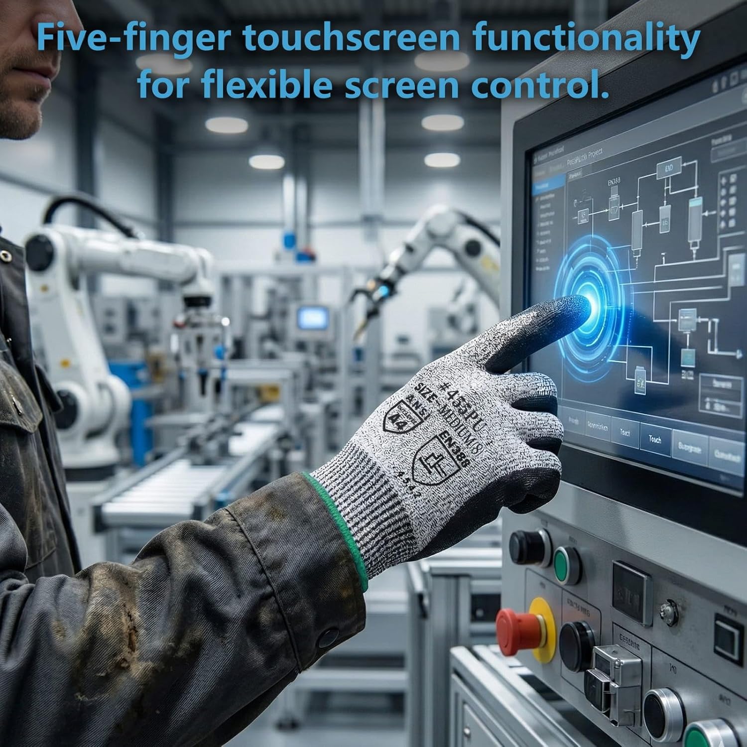 Thumbnail 5 de Donfri Cut Resistant Gloves Level 5, Size M
