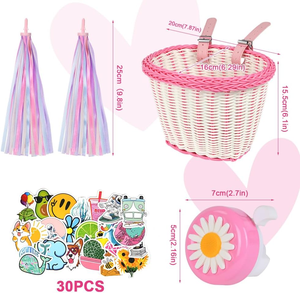 Thumbnail 1 de Flintronic Kids Bike Basket Handwoven Cycle Basket