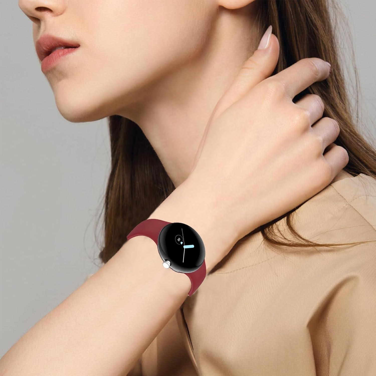 Thumbnail 4 de SUGARJAR Silicone Strap for Google Pixel Watch 3 (41mm) and Pixel Watch 2/1 – Soft, Durable Replacement Band