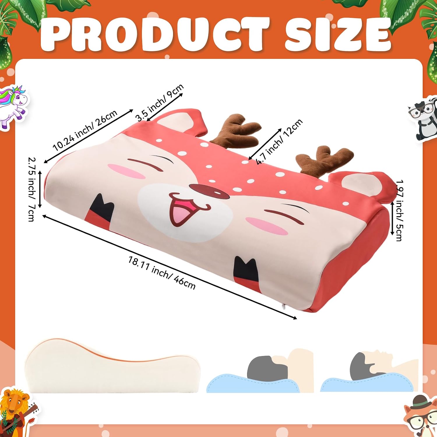 Thumbnail 1 de YAOZUP Calmly Kinderkissen 46x26 cm Kopfkissen