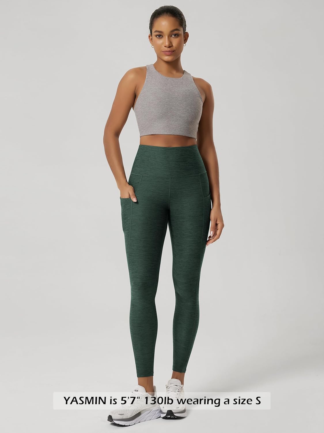 Thumbnail 3 de ODODOS Women's High Waisted Yoga Leggings with Pockets: Tummy Control, Non-See-Through Comfort