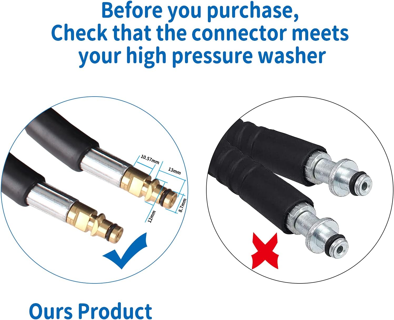 Detalle de Karcher 10M high-pressure washer hose for K Series