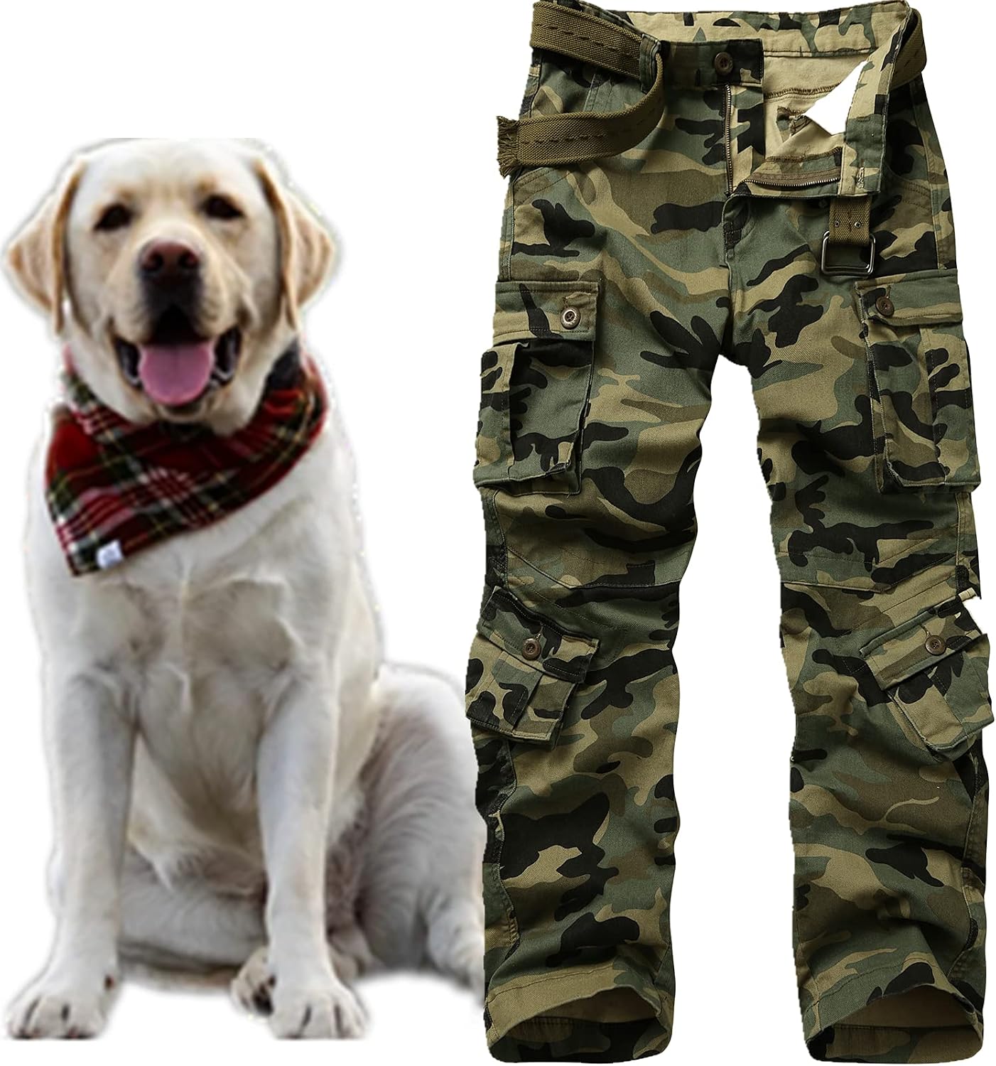 Detalle 2 de Jessie Kidden Men’s Combat Camo Cargo Trousers (#7533) – Ripstop tactical work pants