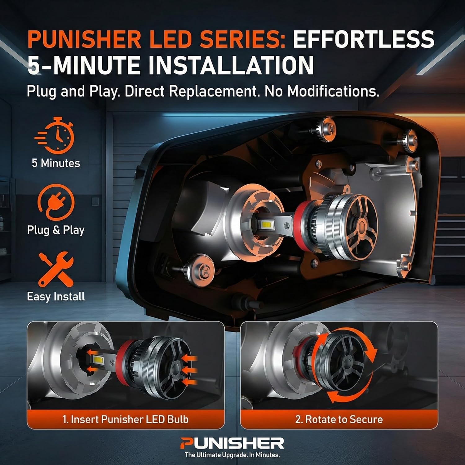 Thumbnail 6 de LUXSTER Punisher H11 H9 LED Bulbs 40000LM