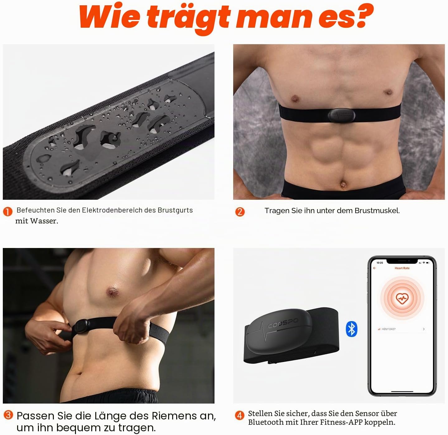 Thumbnail 6 de COOSPO H6M Brustgurt Herzfrequenzmesser 300h