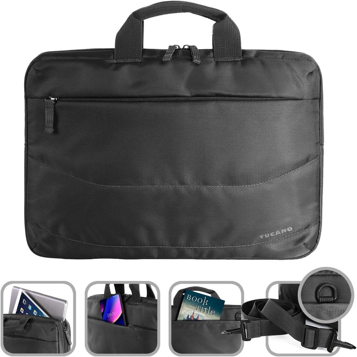 Detalle de Tucano BU-BIDEA-WM Sacoche ordinateur 15,6'' Noir — confort et simplicité pour le quotidien
