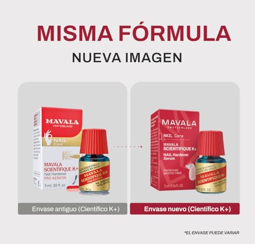 Detalle 2 de Mavala Científico K+ Gel: endurecedor de uñas apto para veganos (5 ml)
