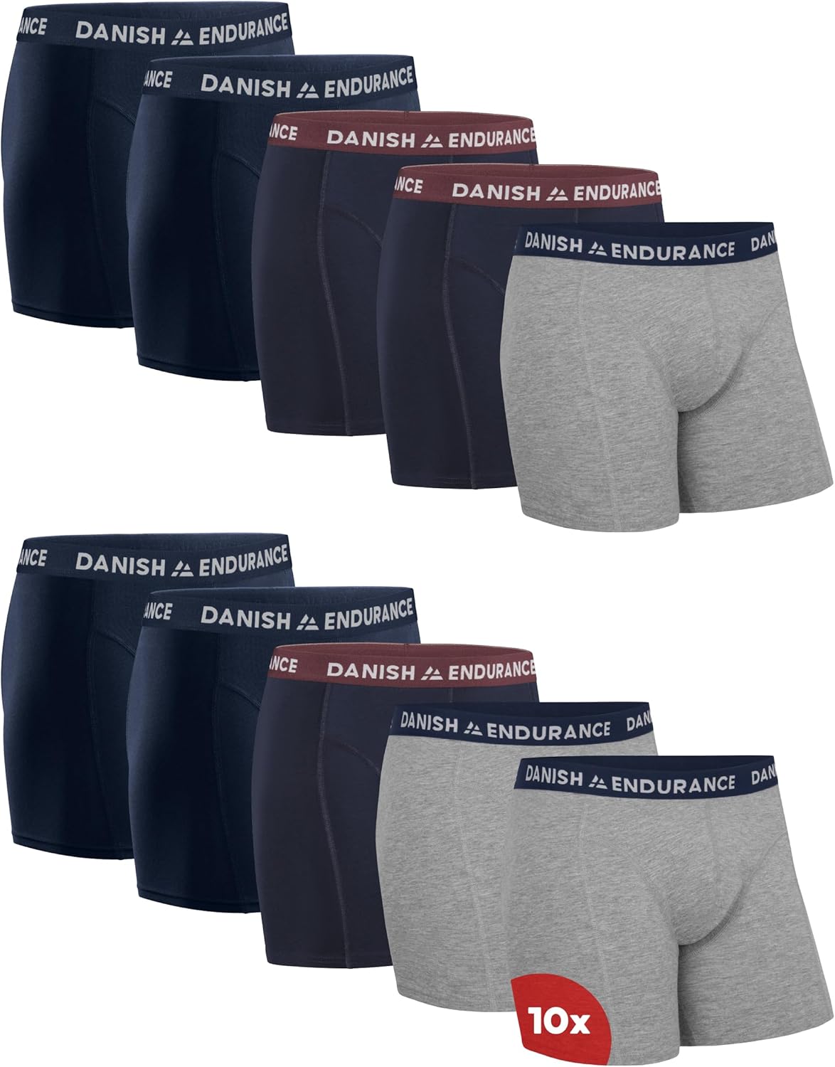 Detalle de Danish Endurance Lot de 3 Boxers élastiques en coton pour Homme