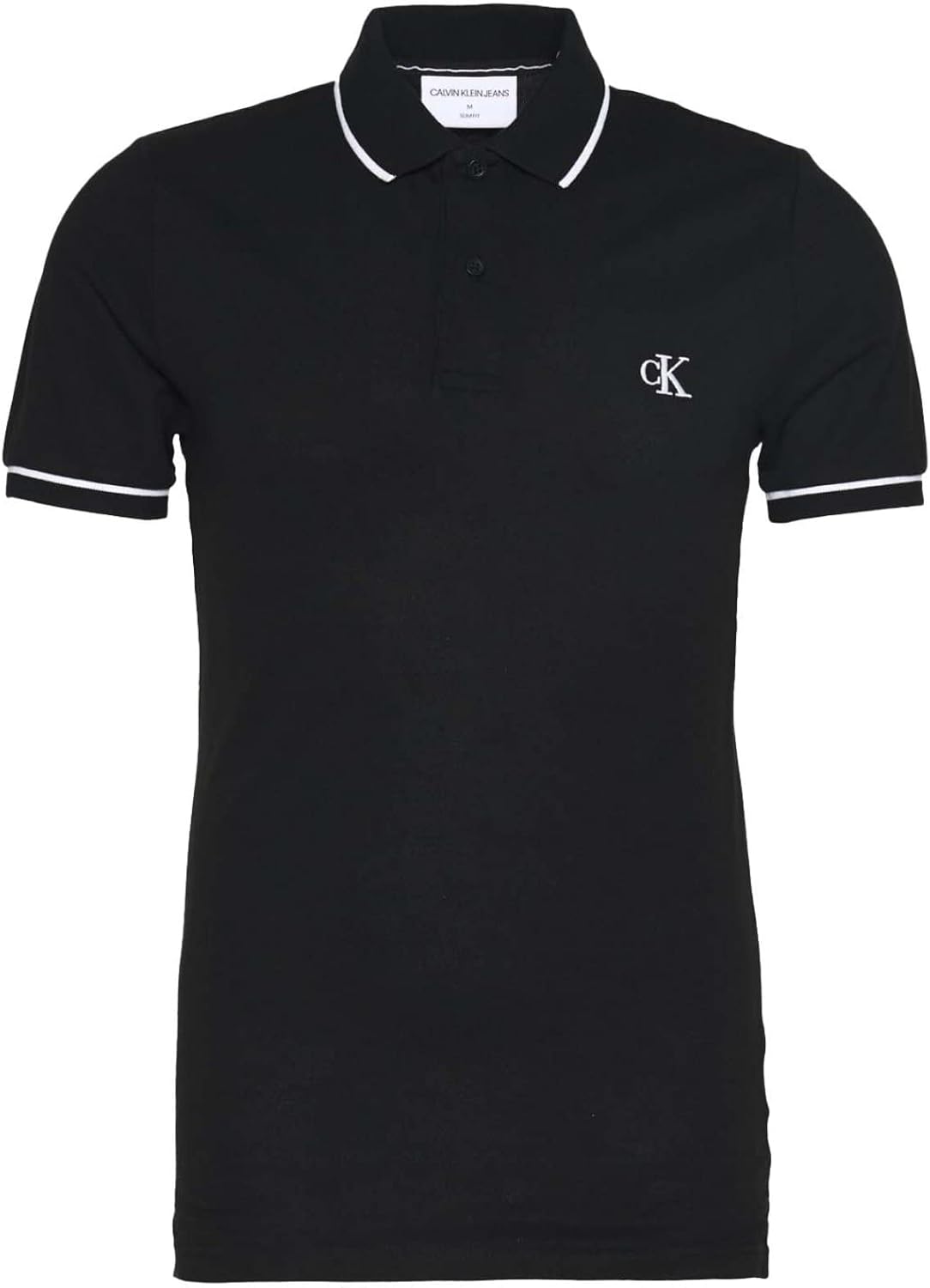 Detalle de Calvin Klein Jeans Men's Tipping Slim Polo – Black, XL