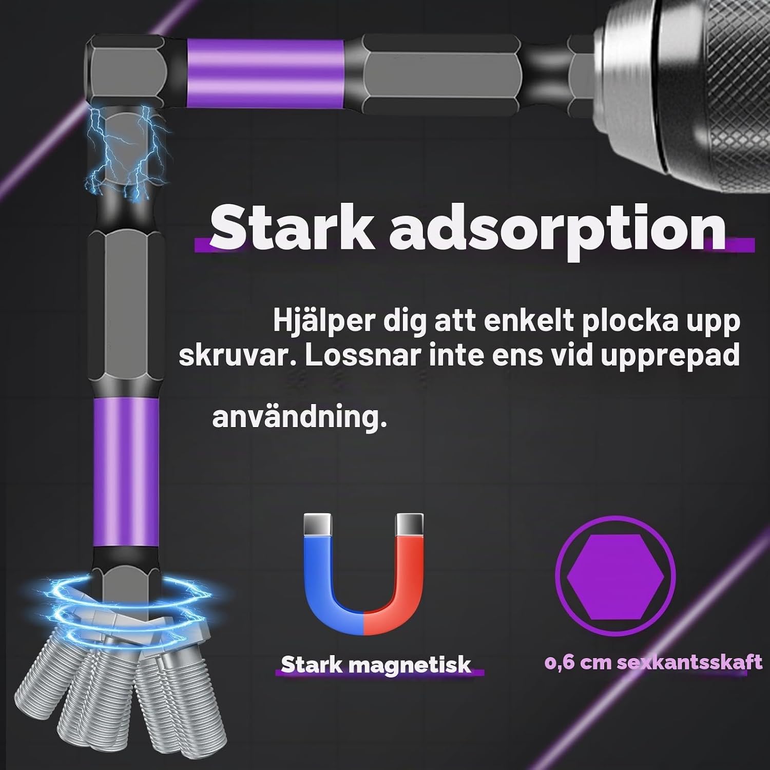 Thumbnail 3 de YURINWOO Hex Head Allen Wrench Drill Bit-FR insexbits, 10 delar i S2-stål