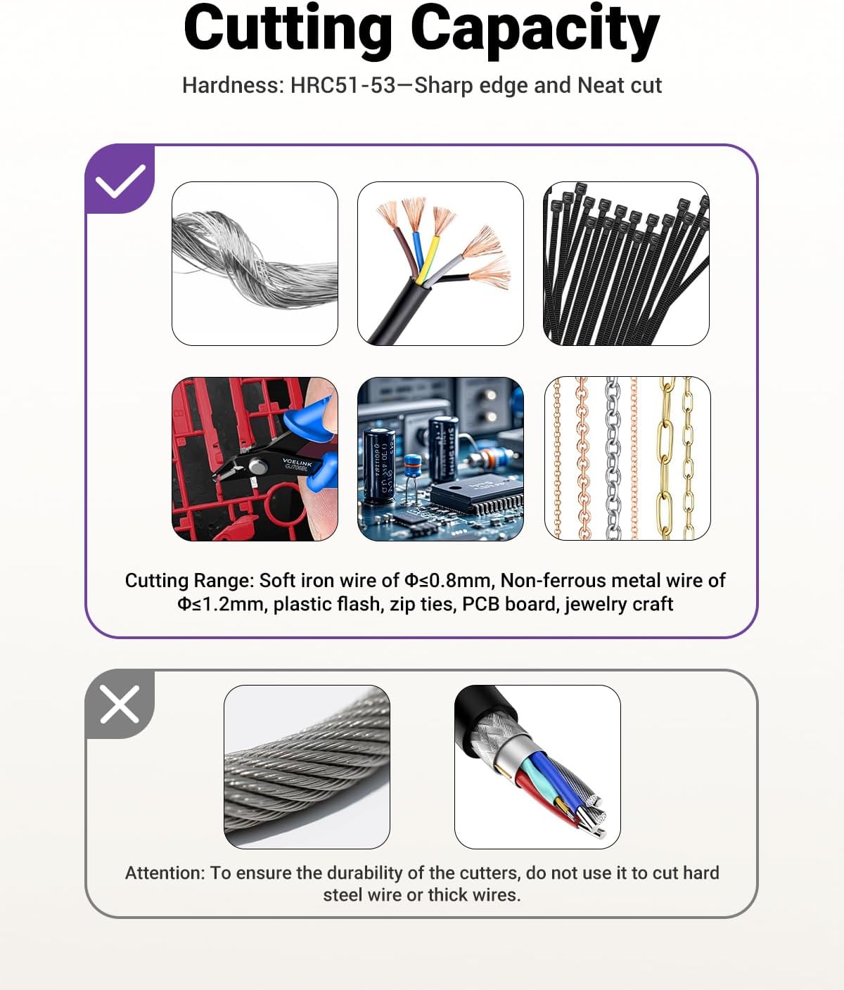 Thumbnail 3 de VCELINK Pince coupante précision 129 mm bleue — mini pince pour modélisme, électronique et bricolage