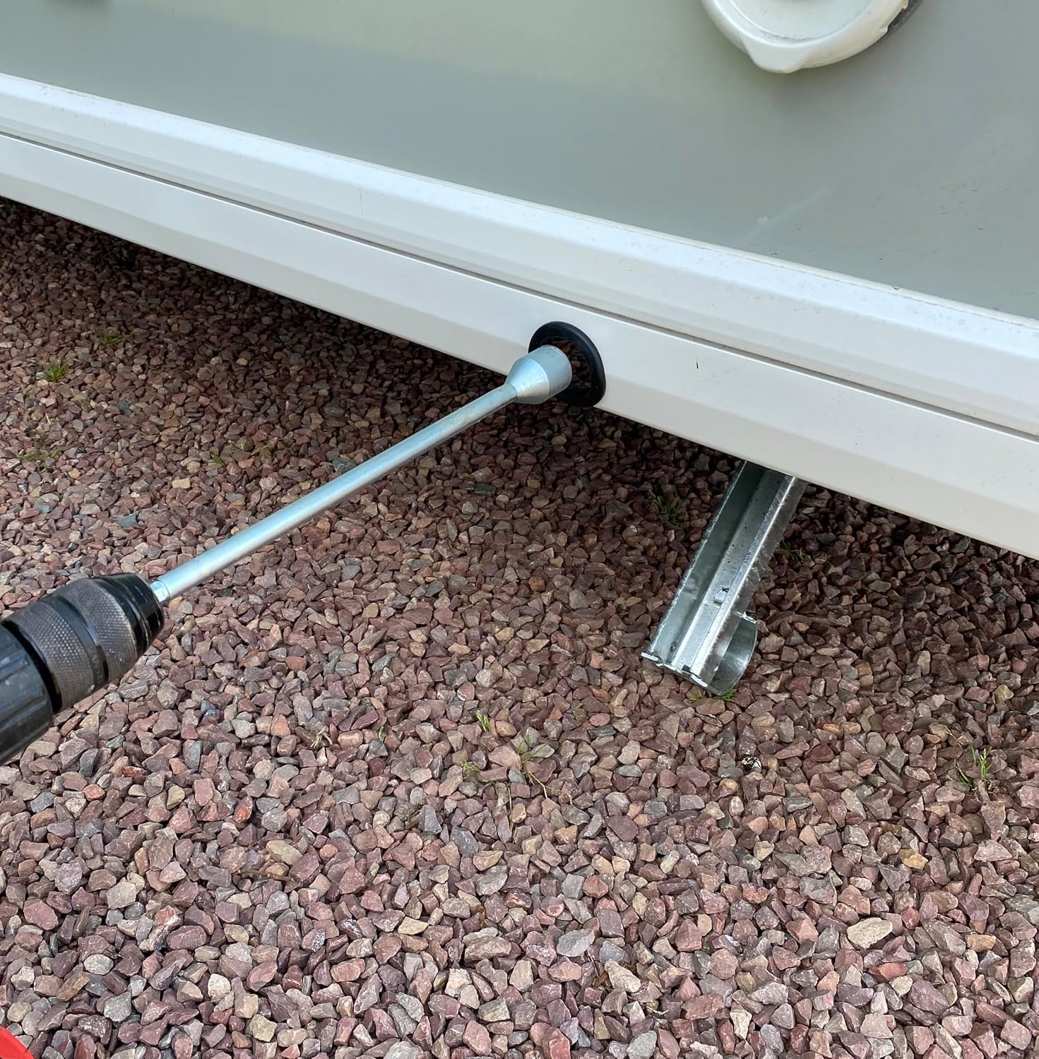 Detalle 2 de Maypole 12” Wohnwagen Adapter Verlängerung für Ausdrehstütze 19 mm – Stahl, 300 mm