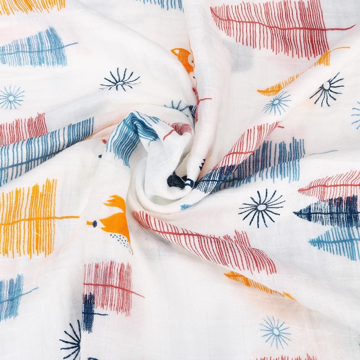 Detalle de SGAVAHSG Large Muslin Cloths for Baby – 3-Pack 120x120cm Muslin Swaddle Blankets