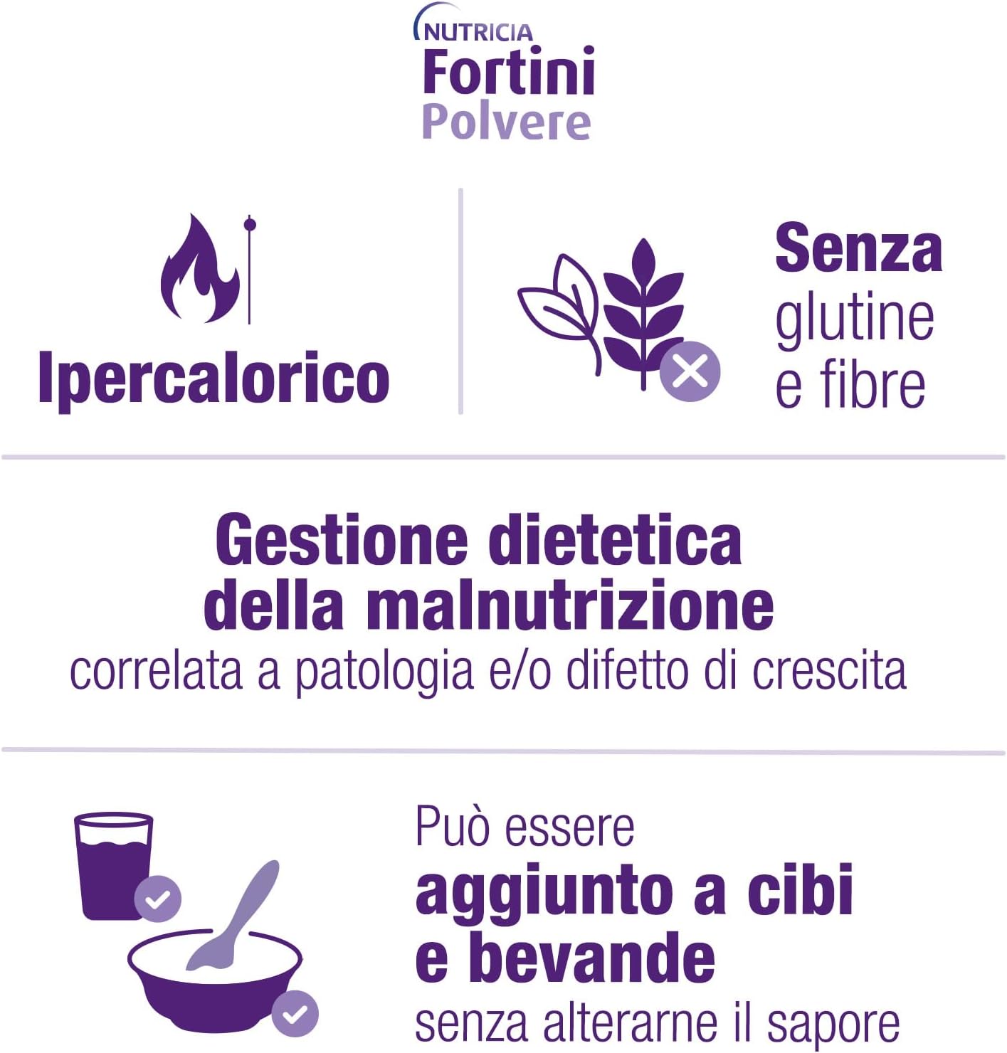 Detalle 2 de NUTRICIA FORTINI Polvere: supplemento ipercalorico per crescita e sviluppo nei bambini (400 g, gusto neutro)