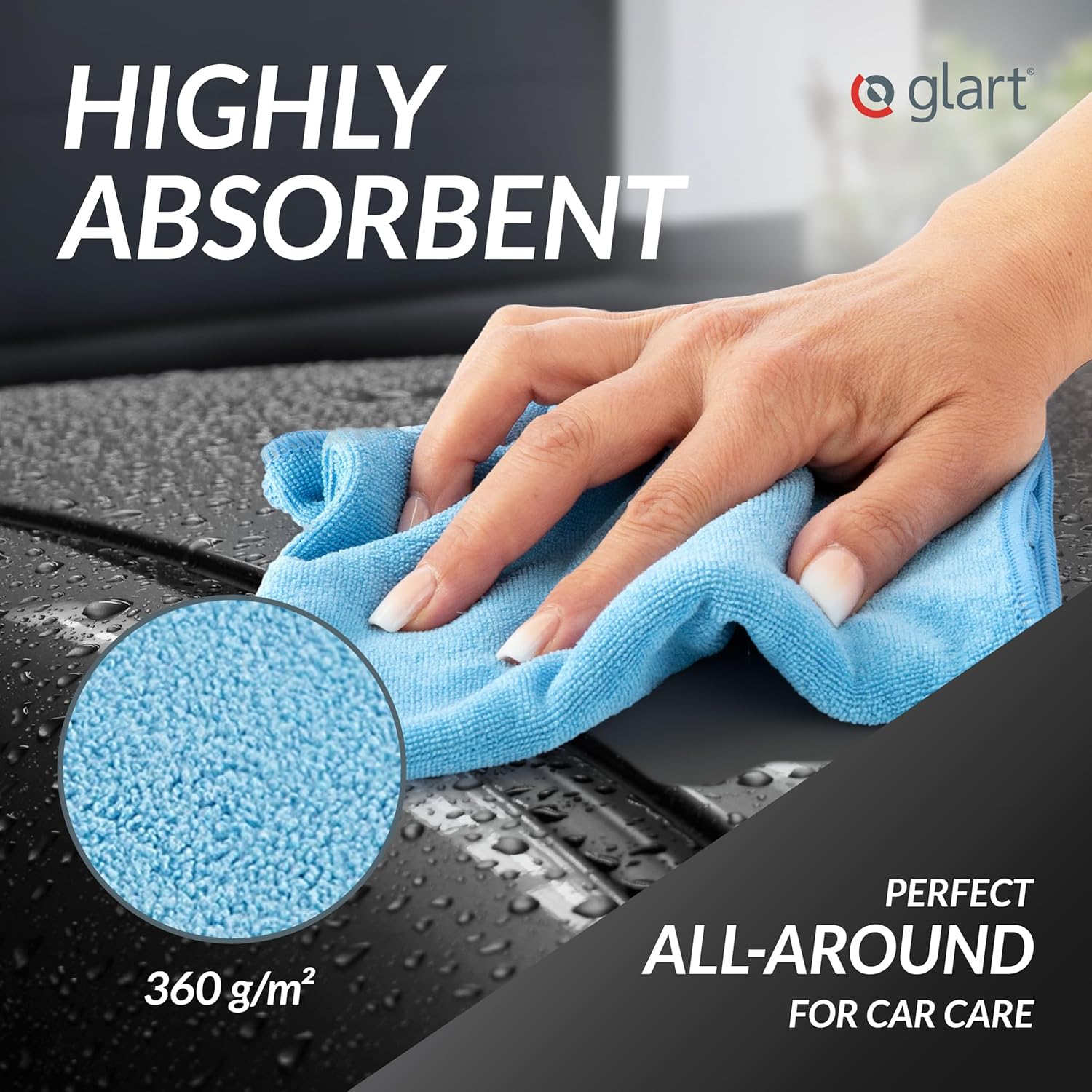 Thumbnail 2 de Glart 4484 4 Super Soft Microfibre Cloths 40 x 40 cm – Blue/Green