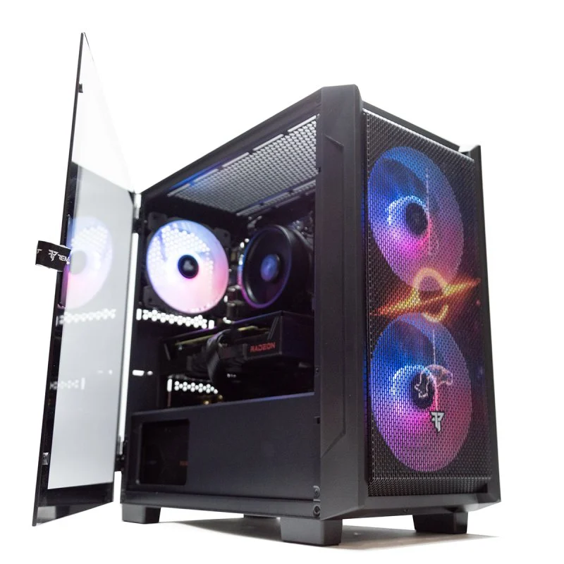 Detalle de PcCom Lite: Ryzen 5 8400F, 16 GB y RX 9060 XT 16 GB para todo