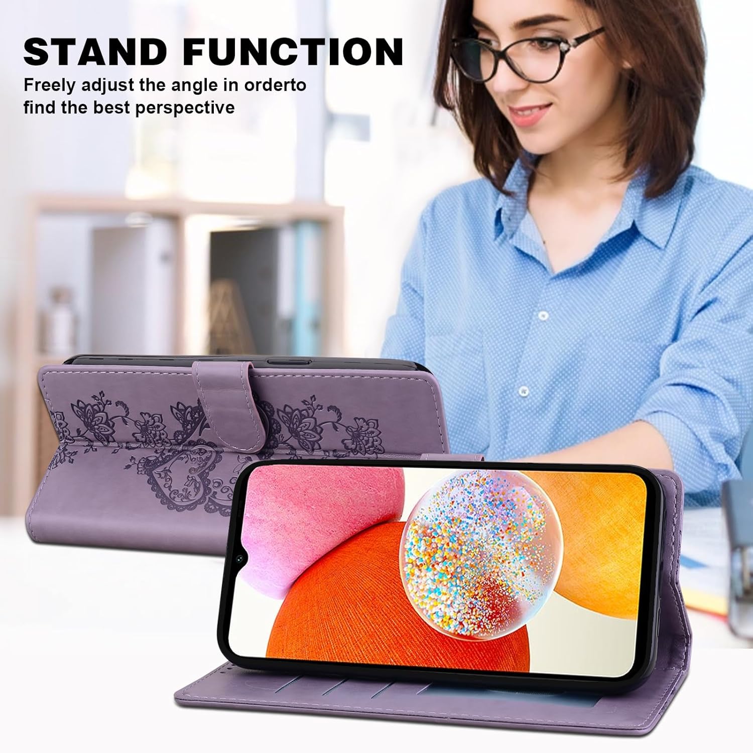 Thumbnail 2 de BOLELAW Klapphülle für Motorola Edge 50 Neo mit Magnetverschluss, Kartenfächern und Standfunktion