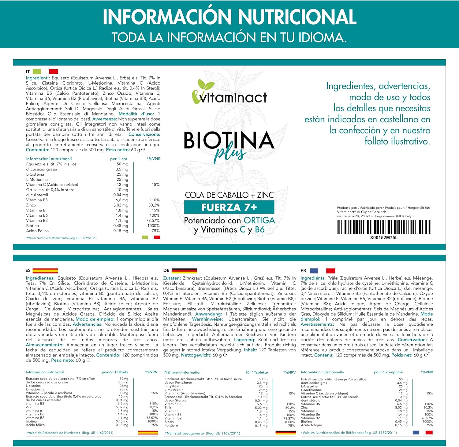 Thumbnail 6 de Biotina Plus Alta para Crecimiento y Anticaída 💊 4 Meses