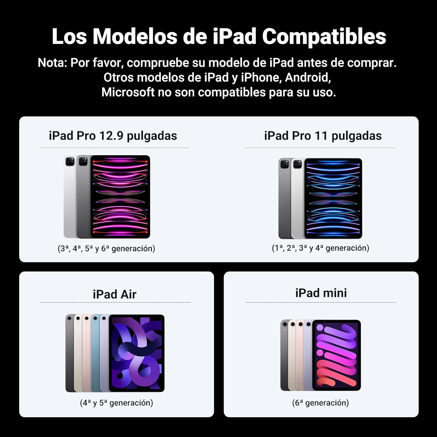 Thumbnail 6 de UGREEN Lápiz para iPad 2ª Gen ✏️ Carga Inalámbrica Magnética