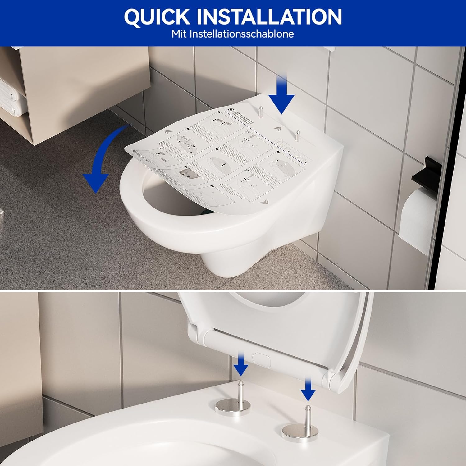 Thumbnail 2 de Drew Oval toilet seat with soft close 445mm