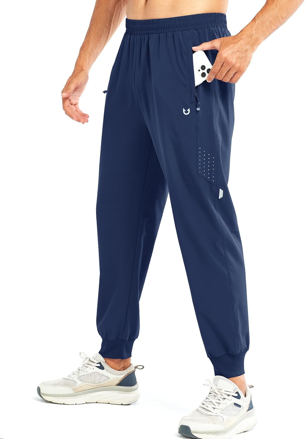 Detalle de NORTHYARD Men's Athletic Running Pants: Lightweight, Quick-Dry Joggers with Zipper Pockets