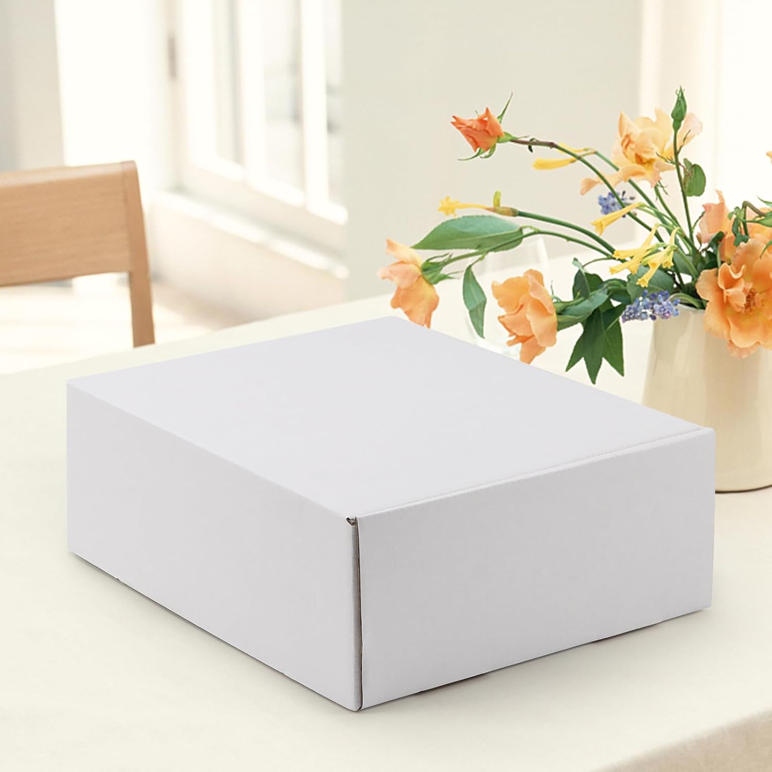 Thumbnail 2 de HORLIMER 20 Pack 12x9x4 inch White Corrugated Shipping Boxes