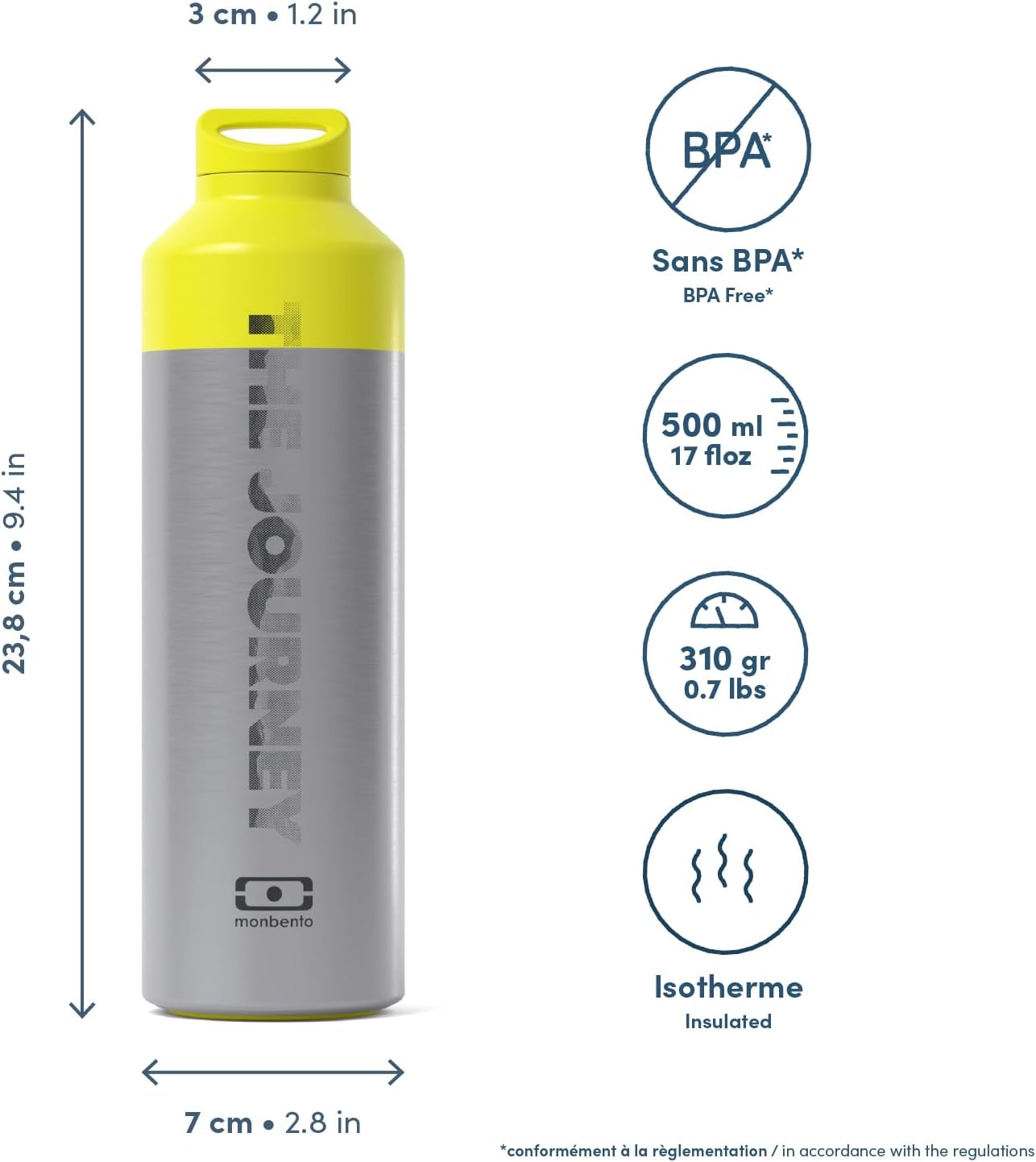 Thumbnail 5 de monbento MB Steel The Journey: borraccia termica in acciaio inox 500 ml con infusore integrato