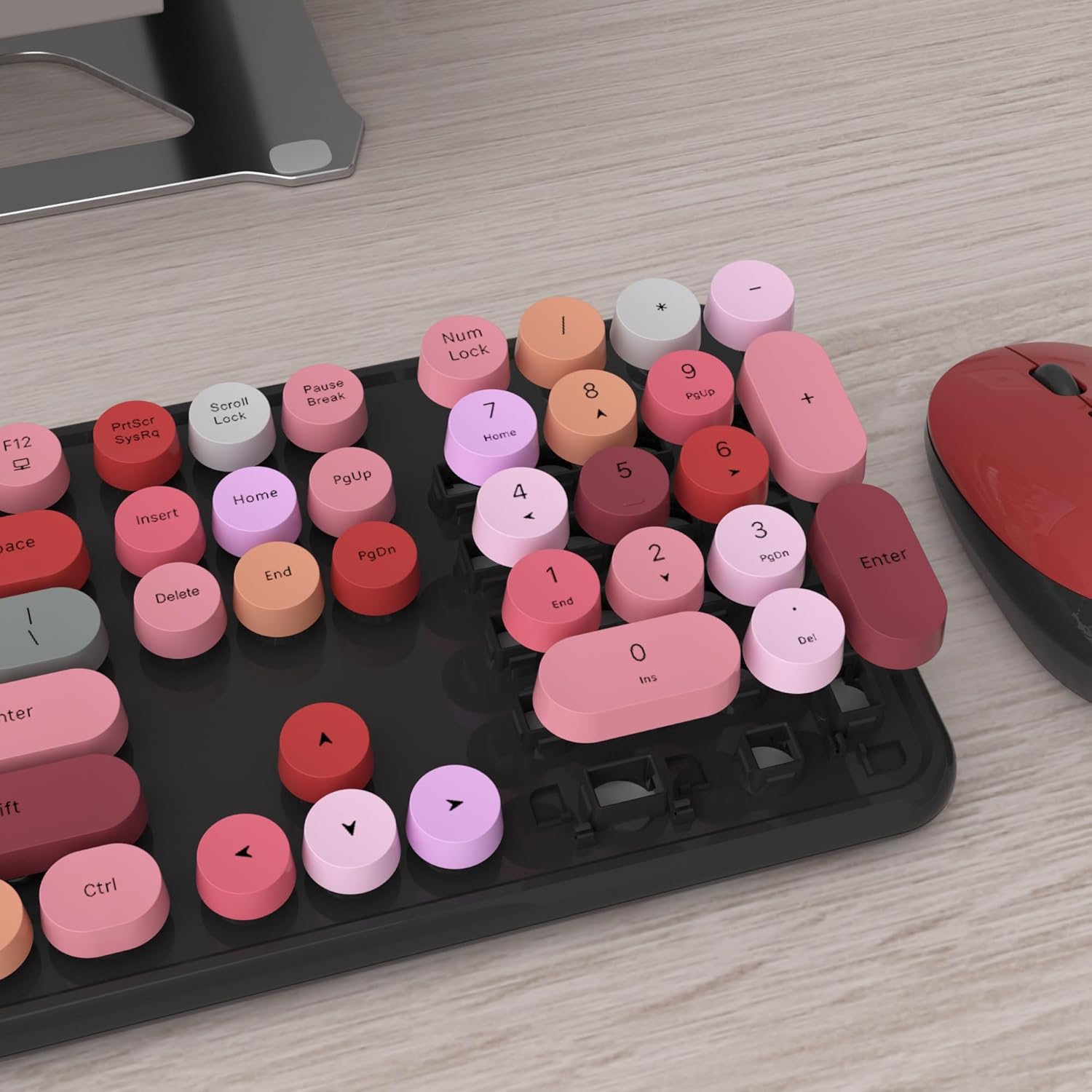 Thumbnail 3 de UBOTIE Colorful Wireless Keyboard Mouse Combo 2.4GHz 🖱️