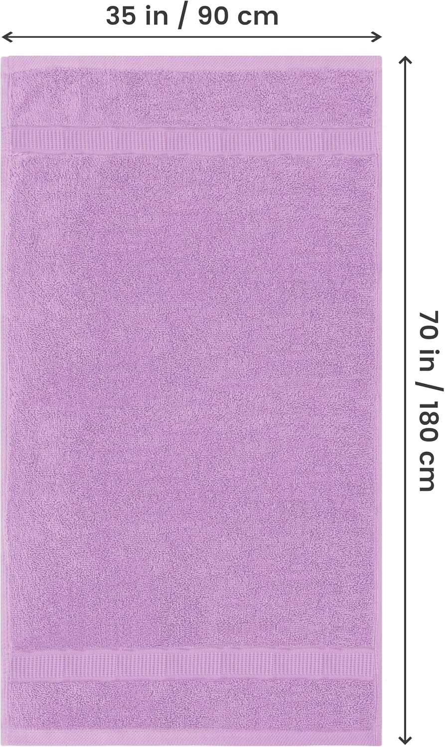 Detalle de Utopia Towels jumbo, 2 ręczniki kąpielowe 600 g/m² z bawełny ring-spun