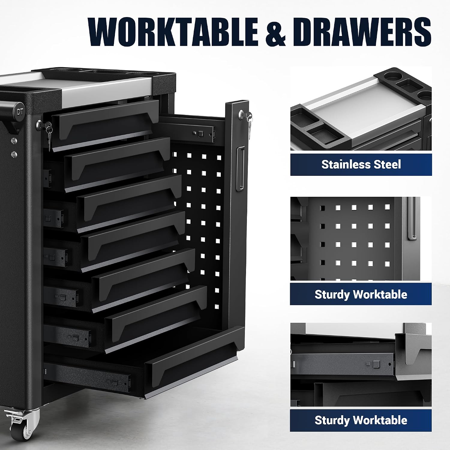 Detalle 1 de PHLEX 7-Drawer Rolling Tool Chest