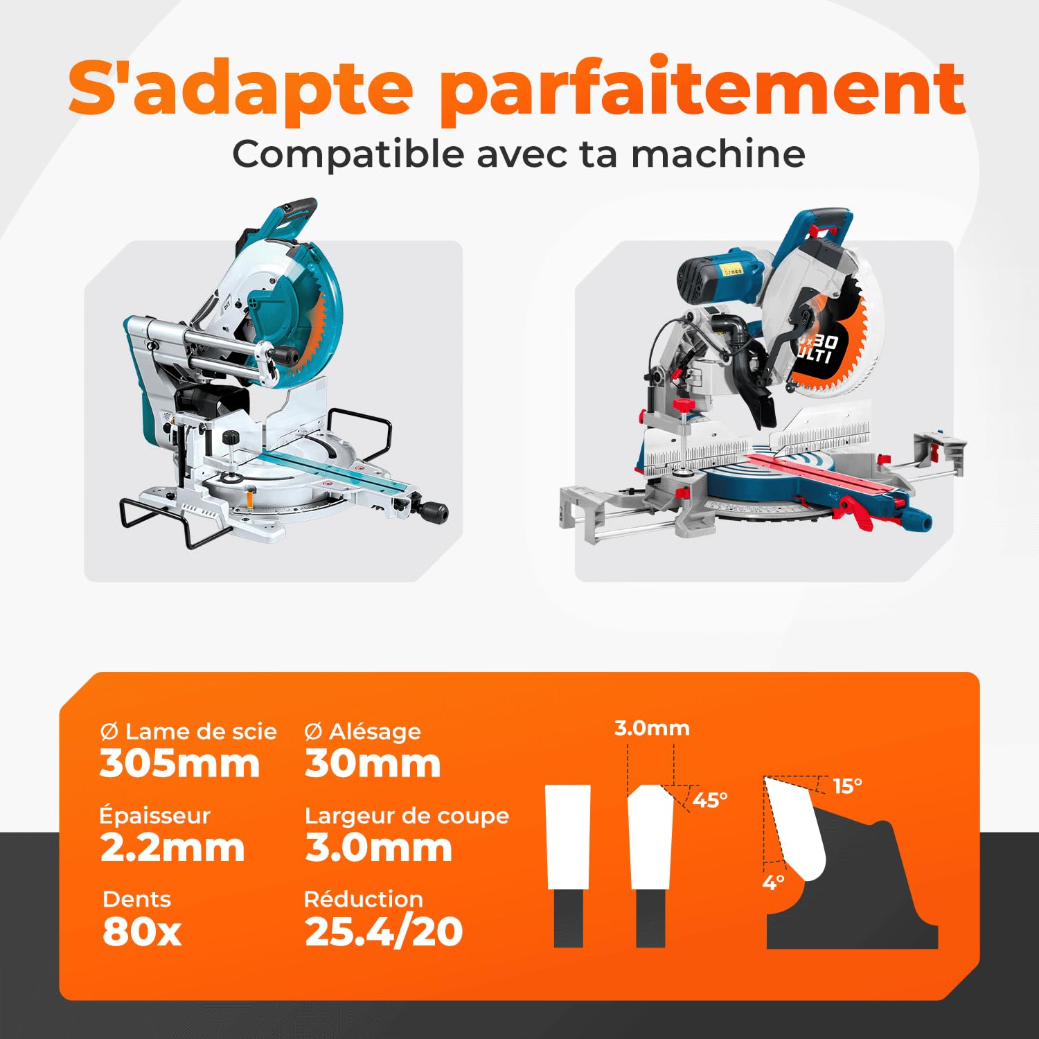 Thumbnail 5 de BAUBECK Parent Lame de scie circulaire PRO+ multi-matériaux Ø305 x 30 mm (80 dents)