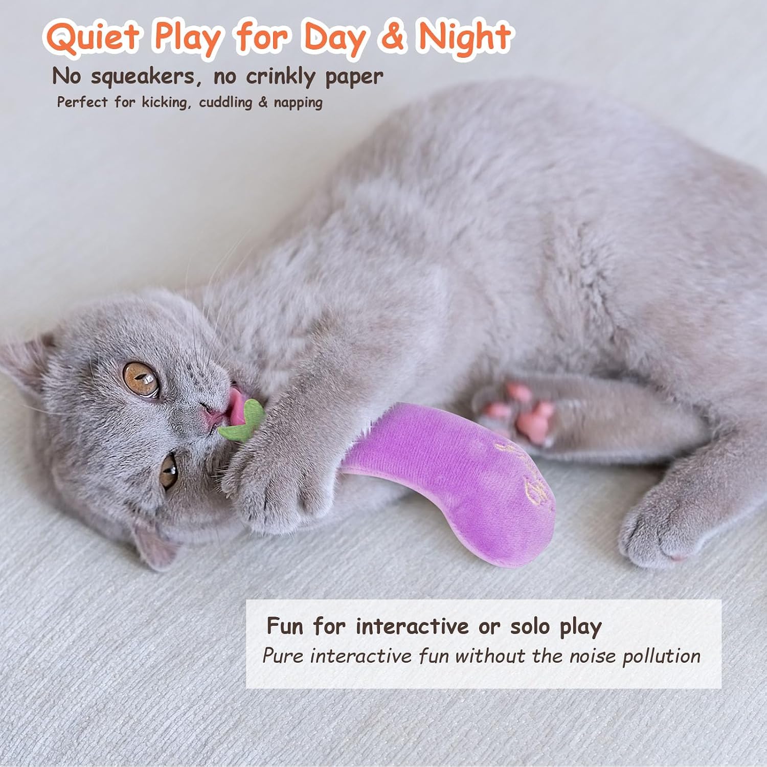 Detalle de ETEKYER Cat toys vegetable Catnip Plush Cat Toys, 5-Piece Vegetable Set