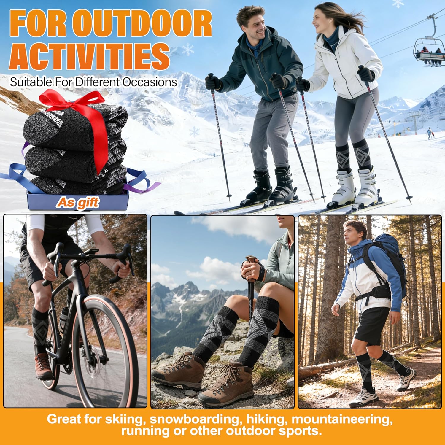 Thumbnail 5 de Welwoos Merino Ski Socks 3-Pack