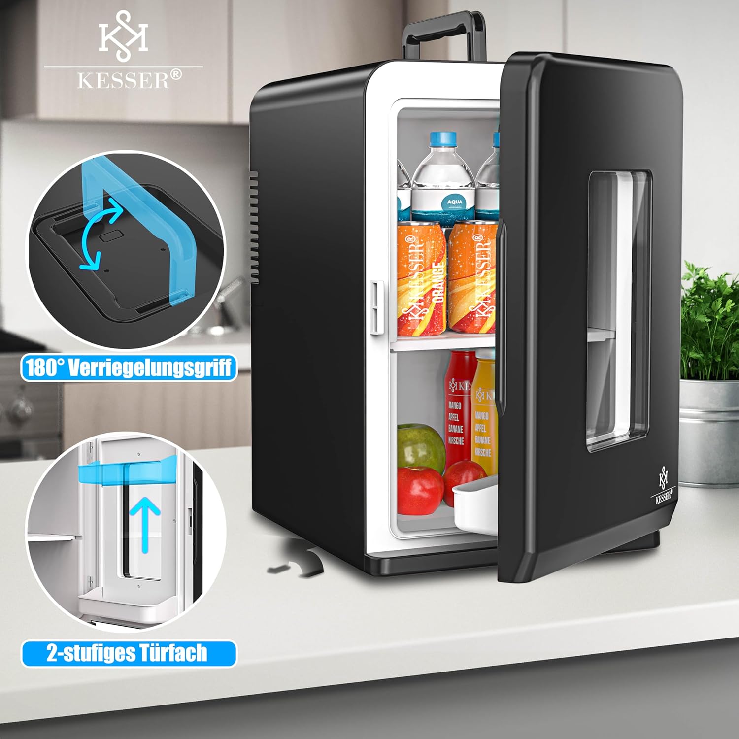 Thumbnail 3 de KESSER® 2in1 Mini Kühlschrank 15 Liter