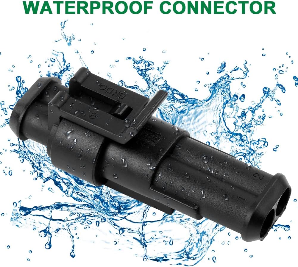 Detalle 2 de URAQT 10 Pezzi Connettori 2 Pin IP65