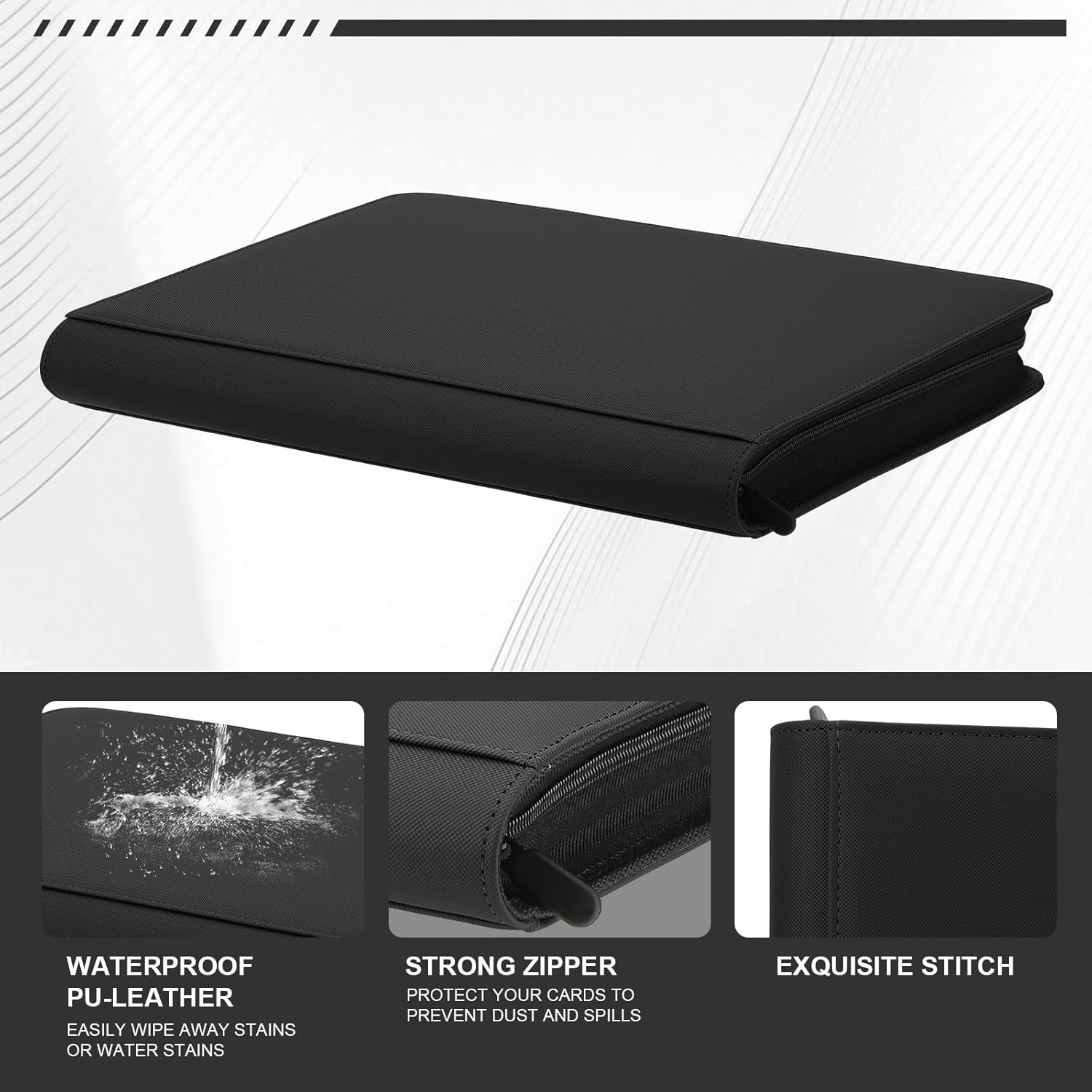 Thumbnail 1 de Toploader Binder: 288-Card Trading Card Binder with 9-Pocket Top Loaders (3" x 4") in PU Leather