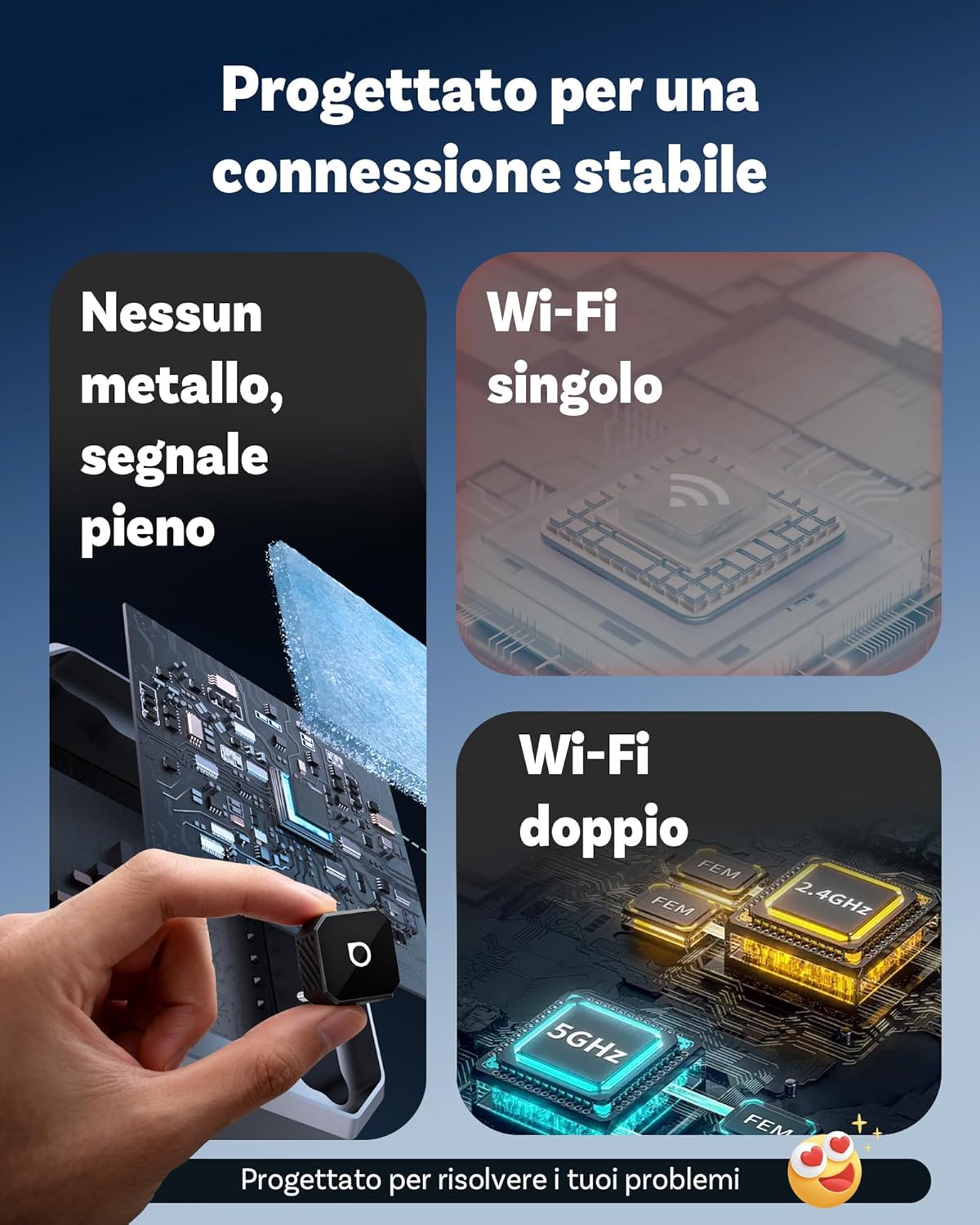 Detalle de Ottocast Mini Cube 3.0: Adattatore CarPlay Wireless USB-C ultra mini per auto (memoria doppia e OTA)