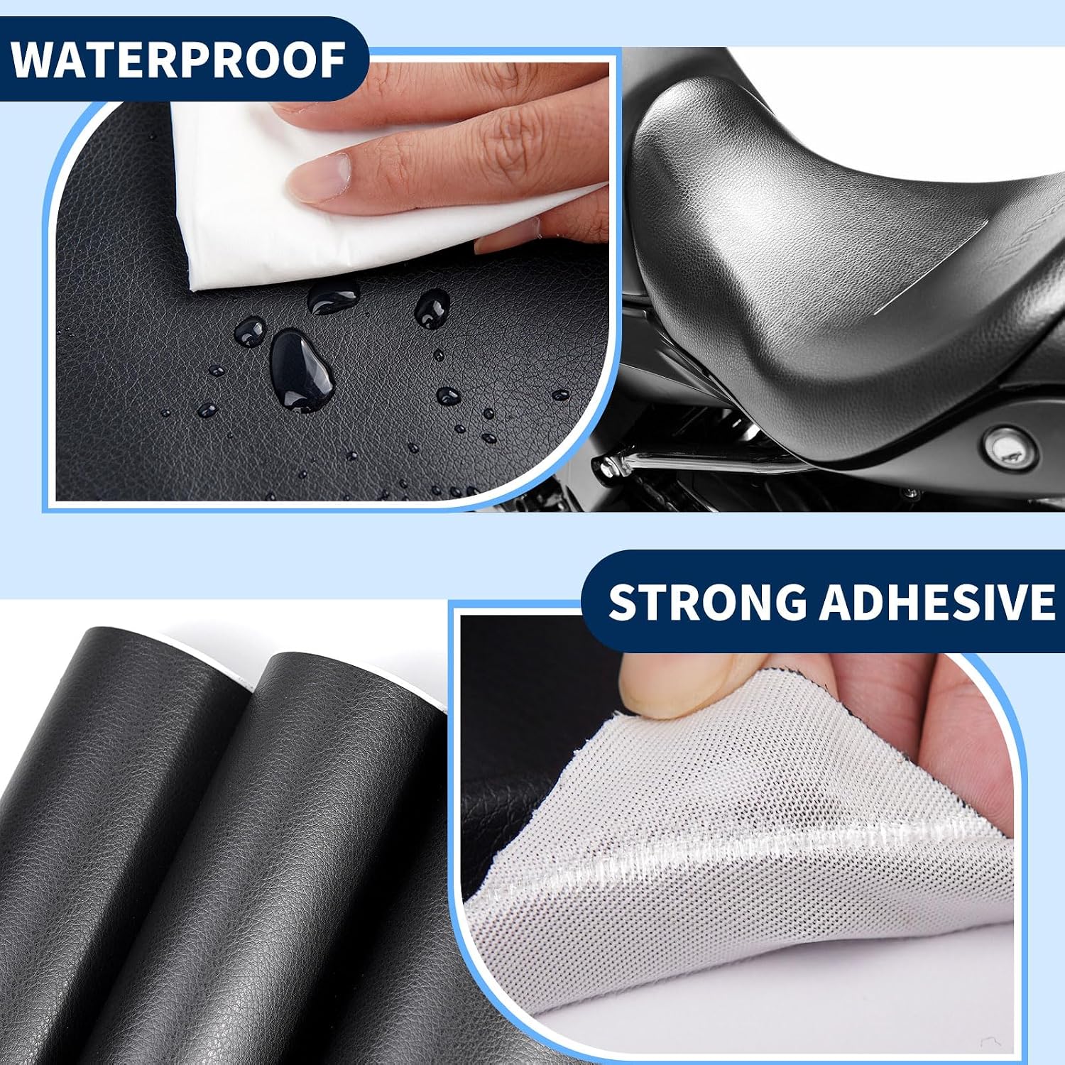 Thumbnail 4 de Kangshoon CA-Kanpi Self-Adhesive Leather Repair Patch, Black, 17 × 79 Inch