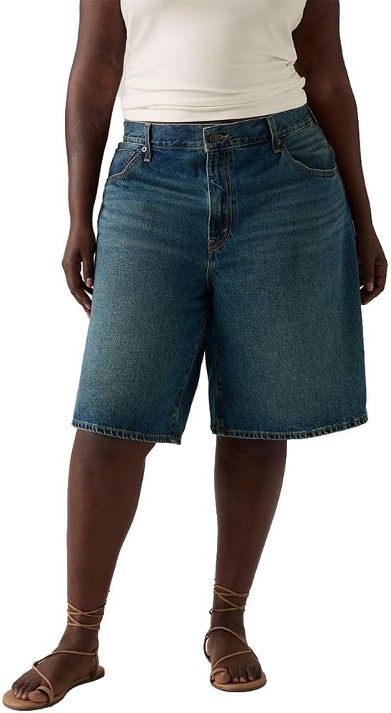 Detalle 2 de Levi’s 000MJ-0000 Baggy Dad Jort – damskie szorty jeansowe