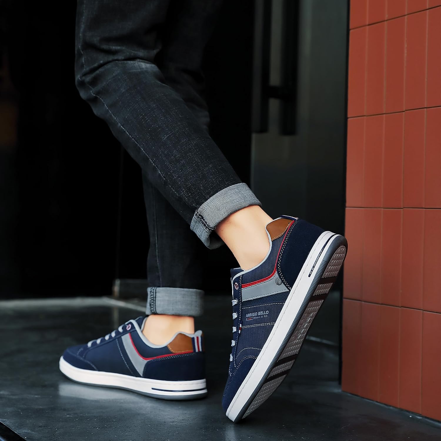 Thumbnail 2 de Mens Casual Shoes Leather Trainers: Classic Lace-Up Sneakers for Everyday Comfort