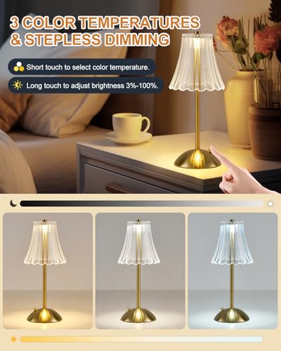 Detalle 2 de HARPER LIVING Rechargeable Table Lamp, 3‑mode dimmable