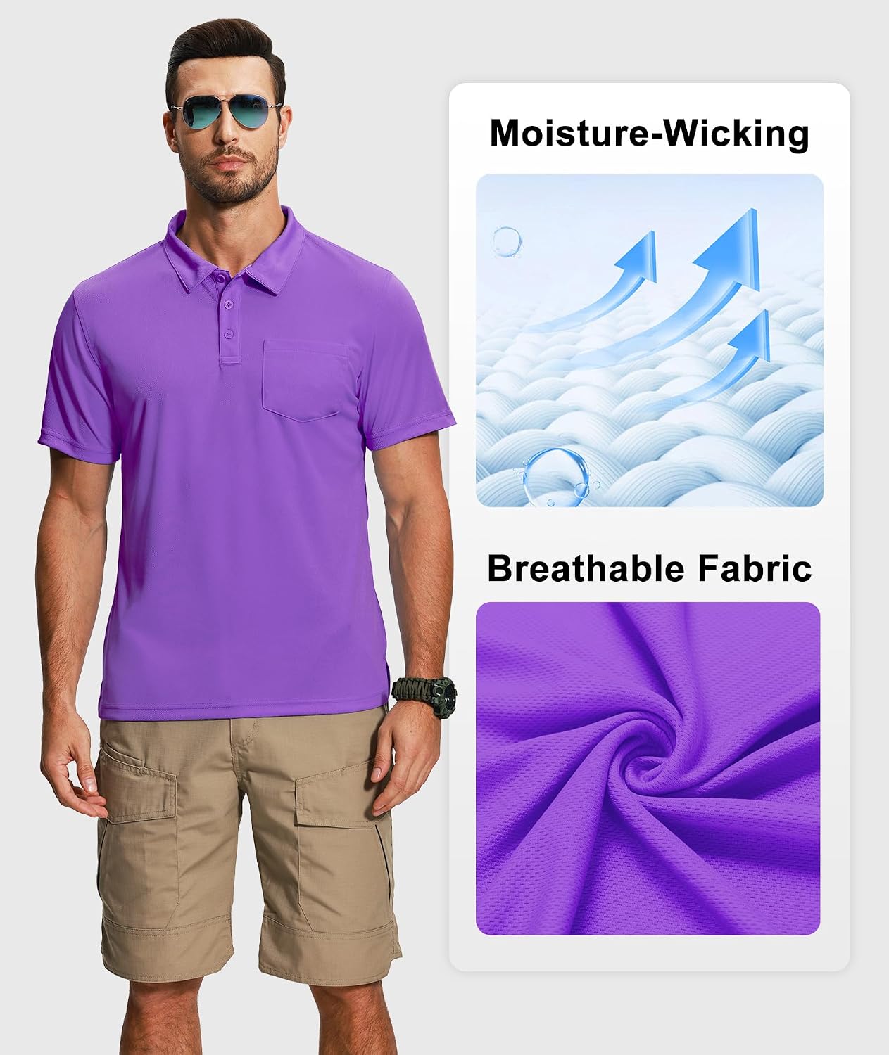 Detalle 2 de ZITY Polo Shirts 5 Pack with Pocket