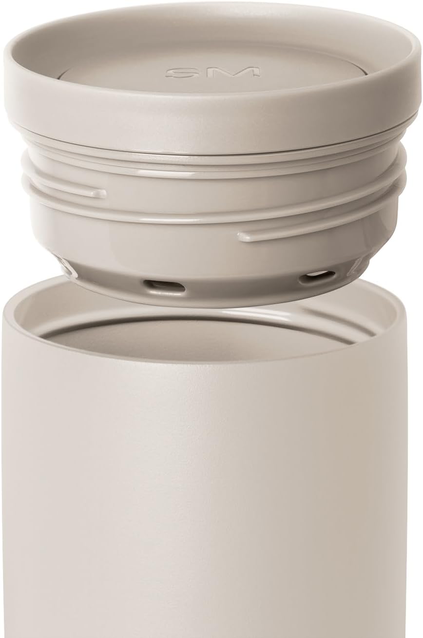 Thumbnail 2 de Simple Modern Voyager Signature Travel Coffee Mug Tumbler with 360° Push-Button Lid (16oz) — Almond Birch