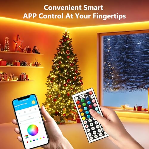 Thumbnail 1 de DAYBETTER LED Strip Lights 110ft1Roll RGB Music Sync Smart App Control