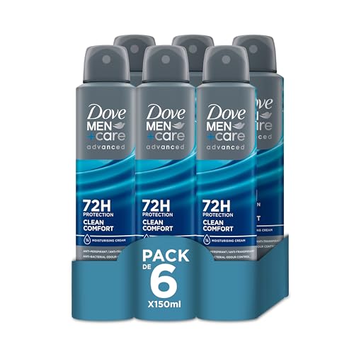 Dove Men + Care Aerosol Clean Comfort 72 h – Pack de 6 x 150 ml