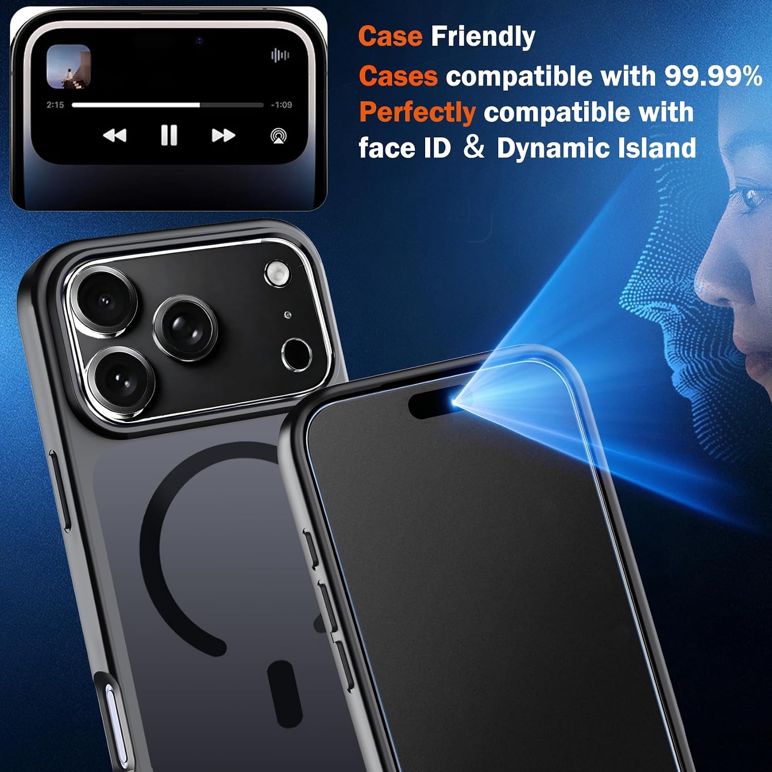 Thumbnail 6 de Ferilinso 18 Pro 6.3-Inch Matte Screen Protector for iPhone, 9H Tempered Glass